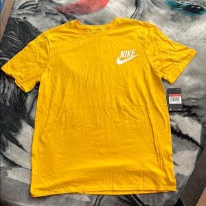 Nike Yellow Short Sleeve Tee with Iconic Swoosh